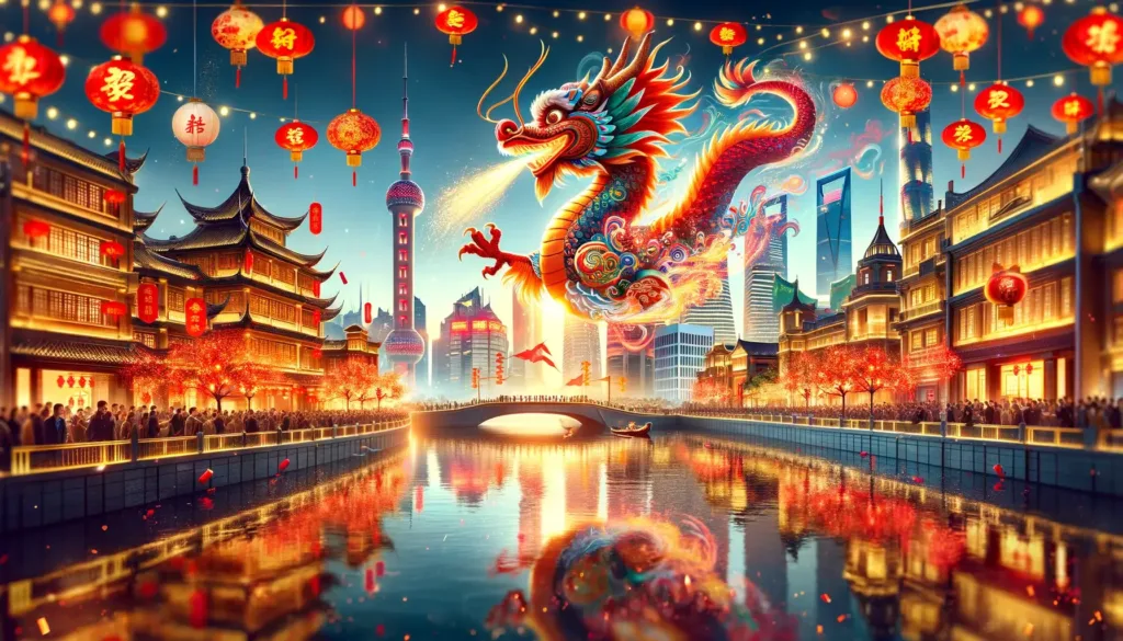 【春节专属】龙年高清壁纸图片素材免费下载插图13 龙年春节-上海外滩2