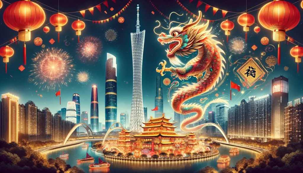 【春节专属】龙年高清壁纸图片素材免费下载插图17 龙年春节-广州塔