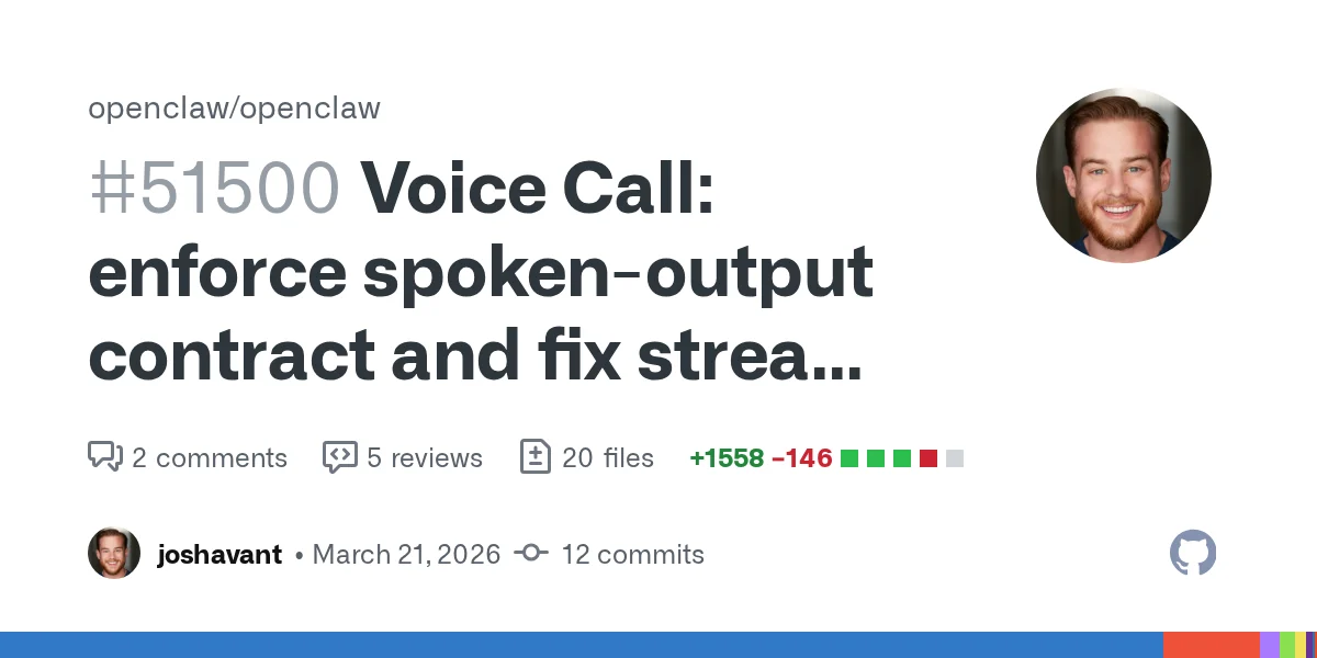 OpenClaw 24h 更新快报（2026-03-21）：Voice Call、Telegram Topic 命名、ACP 稳定性