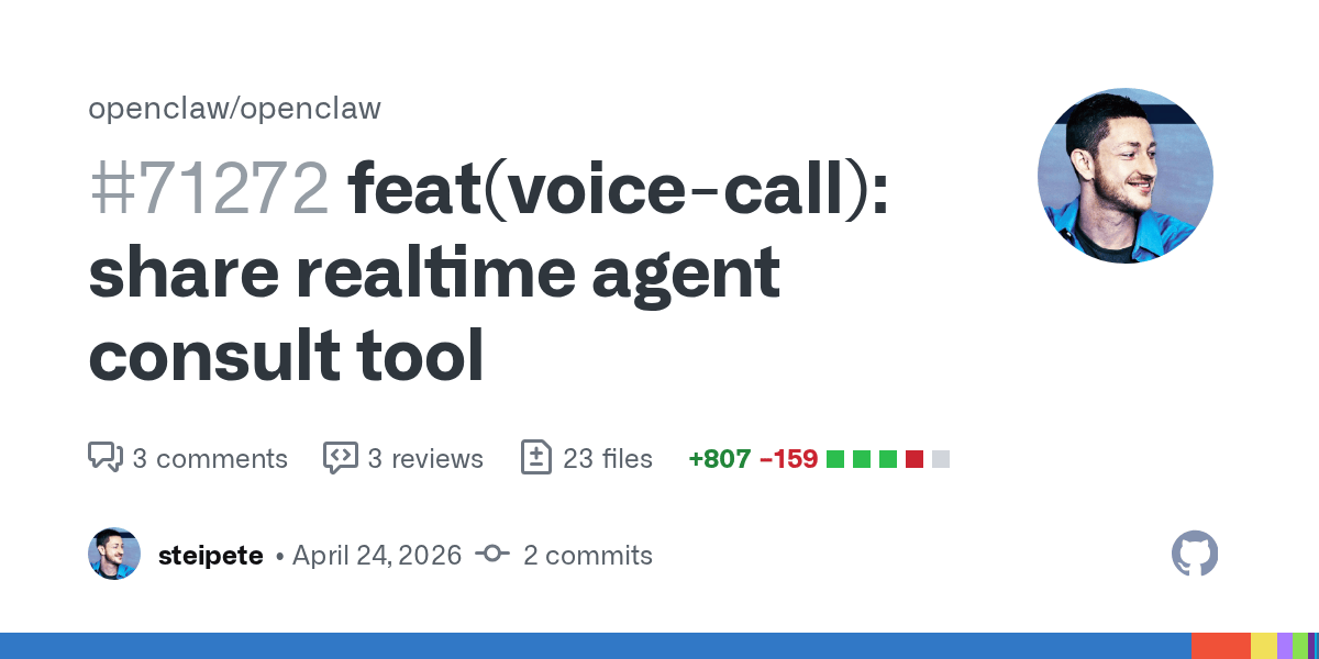OpenClaw 24h 更新快报（2026-04-25）：Voice Call 实时咨询、插件 setup 警告、Gateway 用量修复