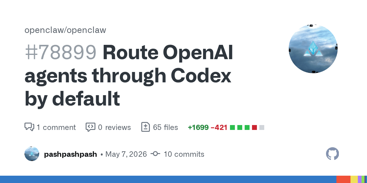 OpenClaw 24h 更新快报(2026-05-08):Codex 路由、Kysely 原生适配、ACP 生命周期插图 OpenClaw 24h 更新快报(2026-05-08):Codex 路由、Kysely 原生适配、ACP 生命周期