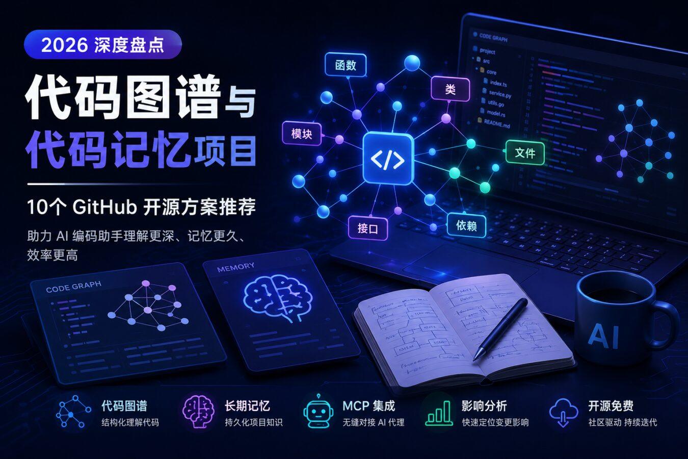 AI编程必备:10 个代码知识图谱项目横评+使用推荐插图 AI编程代码知识图谱与代码记忆项目封面图