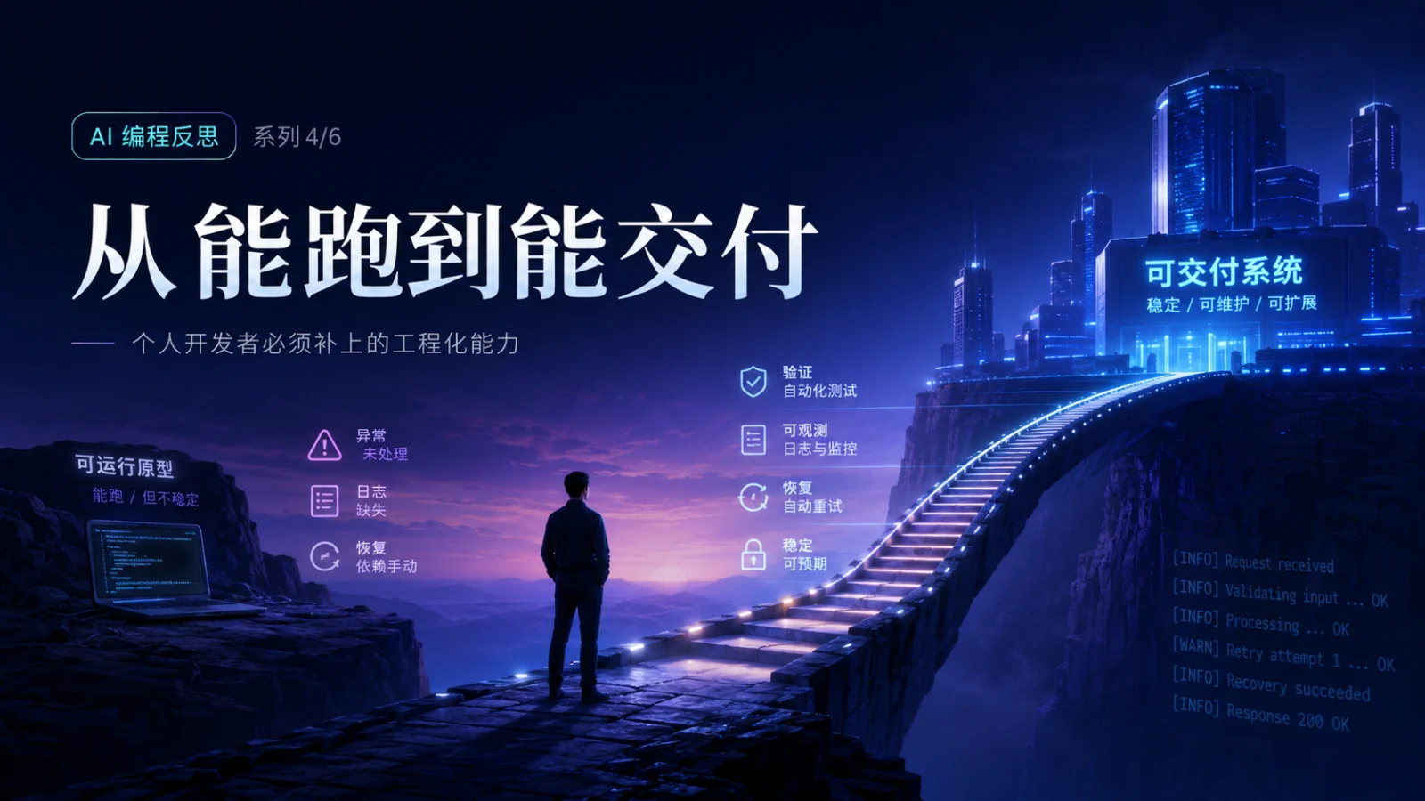 从“能跑”到“能交付”:个人开发者必须补上的工程化能力插图 从“能跑”到“能交付”:个人开发者必须补上的工程化能力 封面图