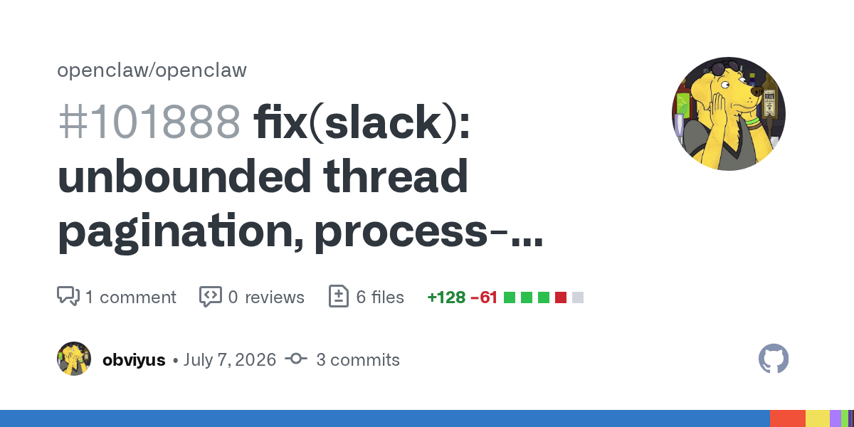 OpenClaw 24h 更新快报(2026-07-08):Cron 事件触发器、Slack 线程修复、移动端安全配置插图 OpenClaw 24h 更新快报(2026-07-08):Cron 事件触发器、Slack 线程修复、移动端安全配置