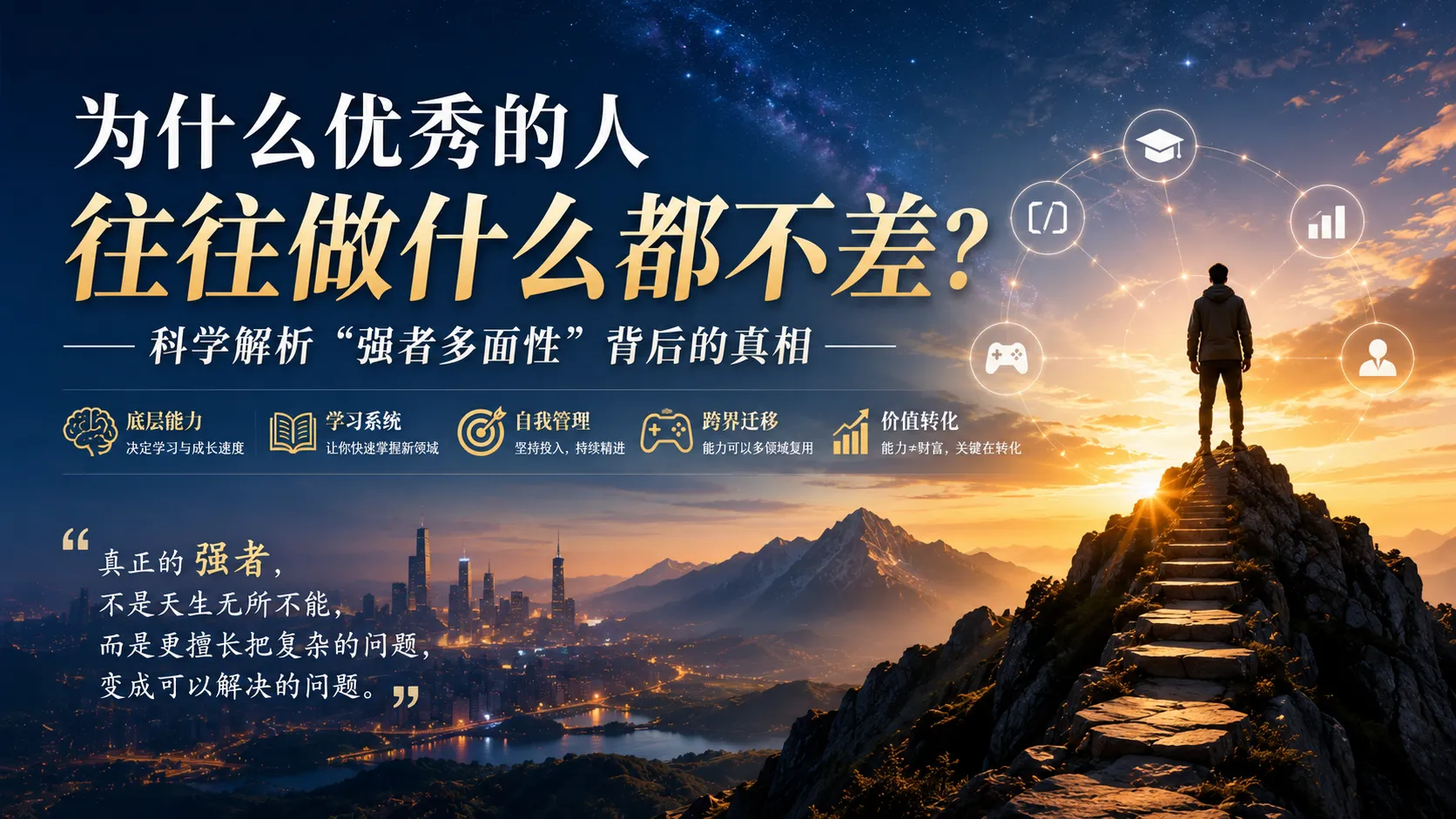 为什么优秀的人往往做什么都不差?科学解释“强者多面性”背后的真相插图 为什么优秀的人往往做什么都不差?科学解释“强者多面性”背后的真相插图