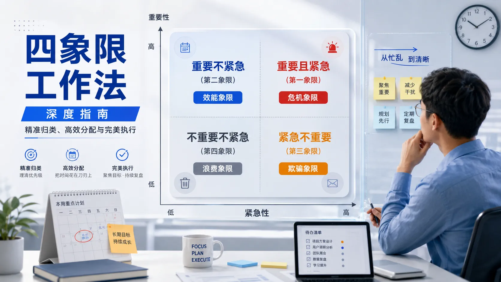 高效能人士必备的四象限工作法:精准归类、高效分配与完美执行插图 高效能人士必备的四象限工作法:精准归类、高效分配与完美执行插图