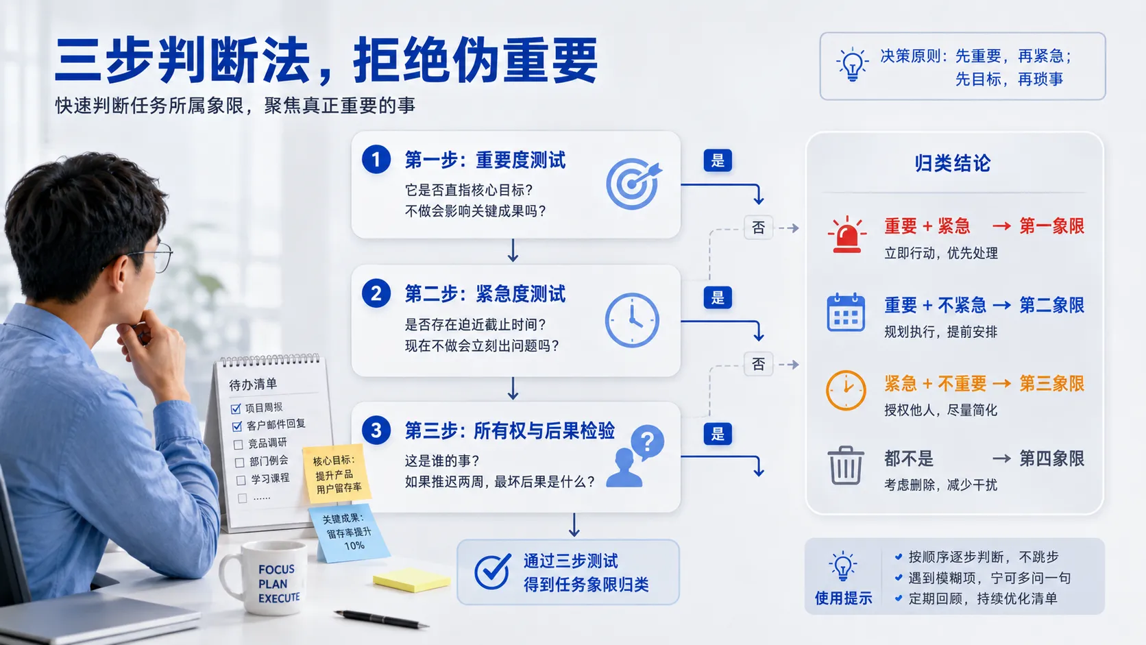 高效能人士必备的四象限工作法:精准归类、高效分配与完美执行插图2 高效能人士必备的四象限工作法:精准归类、高效分配与完美执行插图2