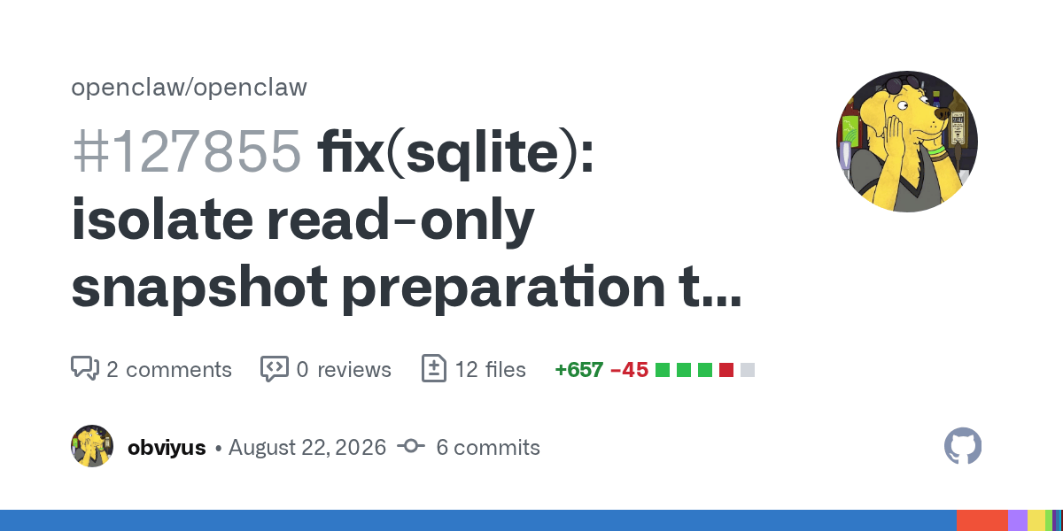 OpenClaw 24h 更新快报（2026-08-23）：SQLite WAL 锁、Claude CLI 上下文窗口、Cron 审批抑制