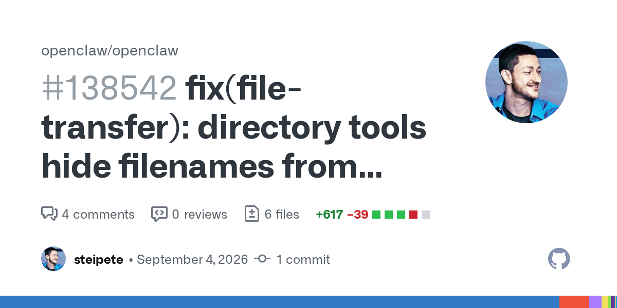 OpenClaw 24h 更新快报(2026-09-05):文件传输安全、Gateway 队列、Discord 语音插图 OpenClaw 24h 更新快报(2026-09-05):文件传输安全、Gateway 队列、Discord 语音