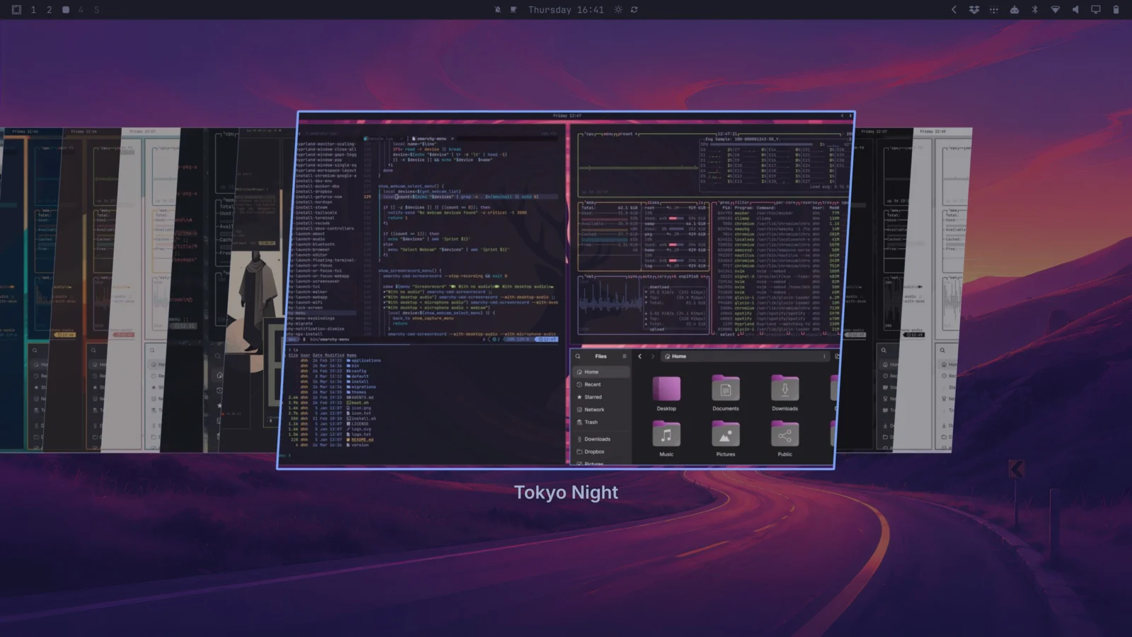 Omarchy:DHH 为 AI Agent 时代打造的 Linux 系统插图1 Omarchy 4 主题切换器真实界面
