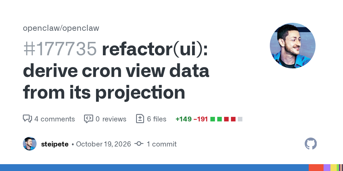 OpenClaw 24h 更新快报(2026-10-20):Solid 渲染重构、快照验证器压缩、Settings 数据层简化插图 OpenClaw 24h 更新快报(2026-10-20):Solid 渲染重构、快照验证器压缩、Settings 数据层简化